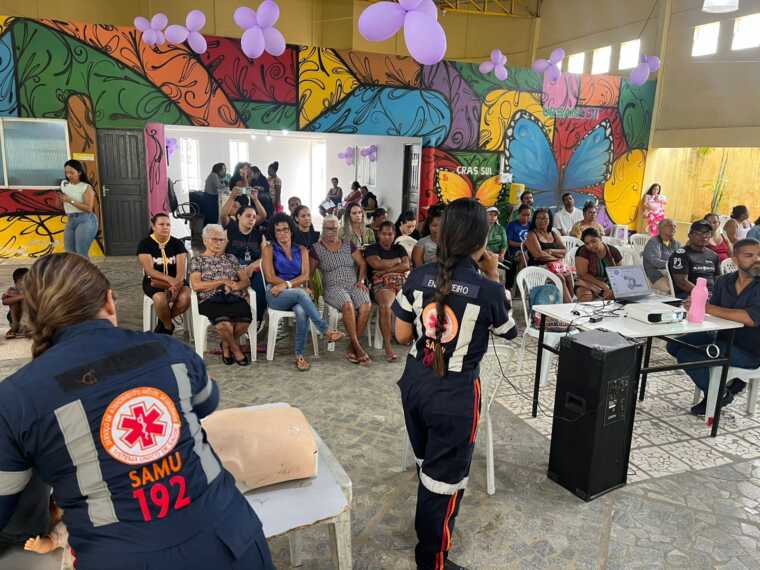 SAMU realiza treinamento de primeiros socorros para colaboradores e comunidade no CRAS Sul, em Ilhéus