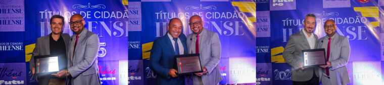 Vereador EderJúnior entrega três Títulos de Cidadão Ilheense em solenidade no Centro de Convenções
