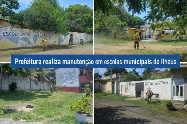Prefeitura realiza serviços de manutenção em escolas municipais de Ilhéus